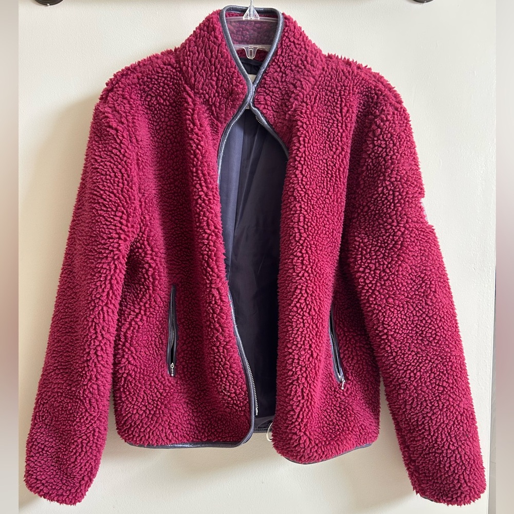 Ivory Ella Women's Burgundy Full Zip Sweatshirt size Small